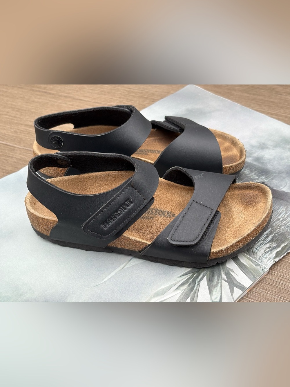 Birkenstock Palu Kids Strap Sandals In Black Size 33 / Narrow